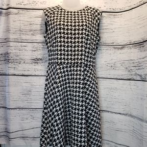 H&M Houndstooth Fit and Flare Dress